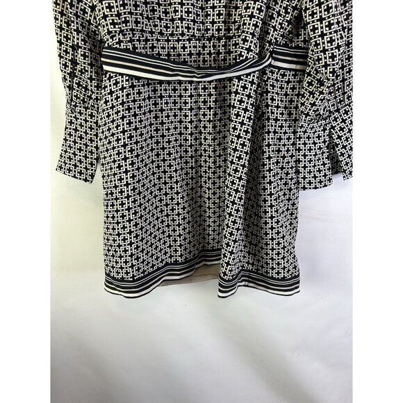 New Abercrombie & Fitch Geometric Collared Wrap Dress - Picture 8 of 8